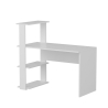 Scrivania Libreria Con Ripiani Laterali 60x120x112H Bianco Node
