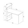 Scrivania Libreria Con Ripiani Laterali 60x120x112H Bianco Node