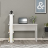 Scrivania Libreria Con Ripiani Laterali 60x120x112H Bianco Node