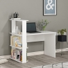 Scrivania Libreria Con Ripiani Laterali 60x120x112H Bianco Node