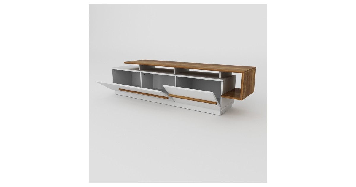 Mobile TV Modway Isle Coastal, Design Costiero In Bianco, Per TV Fino A 47 Pollici
