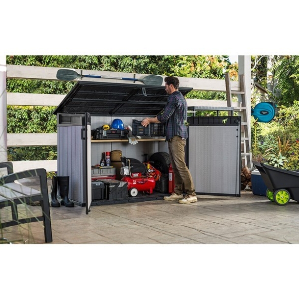 Box Porta Attrezzi Da Esterni In Resina 190,5x109,3x132,5H Grande Store Keter