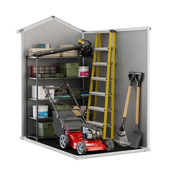 Casetta Da Giardino In Resina 130x192x198H Cm Manor 4x6 Grigio Keter