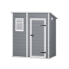 Casetta Da Giardino In Resina 183,5x111x200,5H Cm Manor 6x4 Pent Grigio Keter Addossabile