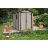 Casetta Da Giardino In Resina 185,8x236,8x227H Cm Manor 6x8 Beige Keter Con Finestra