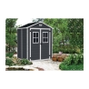 Casetta Da Giardino In Resina 185x152x226H Cm Manor 6x5 Nero Keter Finestre Frontali