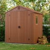 Casetta Da Giardino In Resina 190x183x221H Cm Darwin 6x6 Marrone Keter