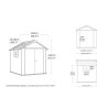 Casetta Da Giardino In Resina 229x223,5x242H Cm Oakland 757 Grigio Keter