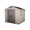 Casetta Da Giardino 256,5x255x243H Cm Factor 8x8 Beige Keter Con Mensole