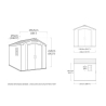 Casetta Da Giardino 256,5x255x243H Cm Factor 8x8 Beige Keter Con Mensole