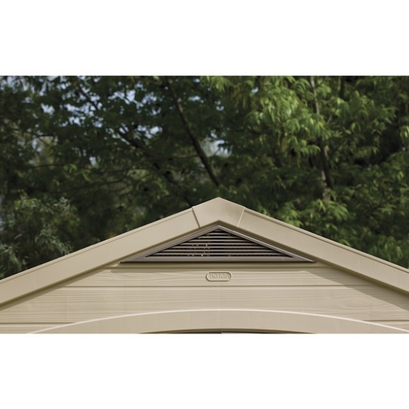 Casetta Da Giardino 256,5x255x243H Cm Factor 8x8 Beige Keter Con Mensole