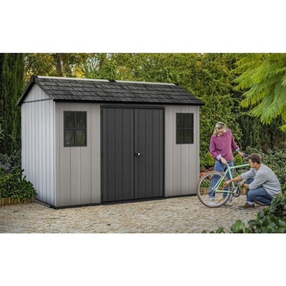 Casetta Da Giardino In Resina 350x230x254H Cm Oakland 1175SD Grigio Keter