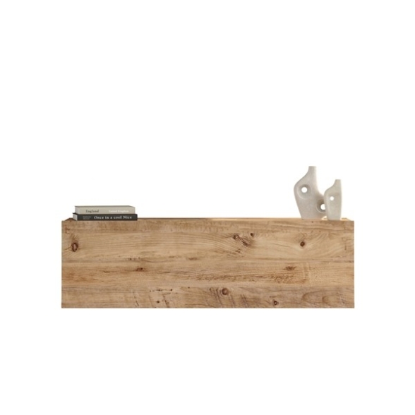 Mobile TV Sospeso 100x32x30 Rovere Effetto Legno Con Vano Frame