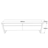 Mobile TV Industrial 180x36x56 Ferro E Legno Con Vani Mild