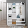 Mobile Ingresso Con Scarpiera E Specchio Bianco Wisdom