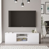 Mobile Porta TV Da Terra 120x40x37 Bianco Con Vani Portaoggetti Silva