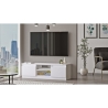 Mobile Porta TV Da Terra 120x40x37 Bianco Con Vani Portaoggetti Silva