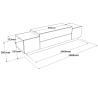 Mobile Porta TV Da Terra 160x37x38 Bianco E Rovere Con Vani Floyd