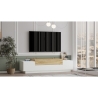 Mobile Porta TV Da Terra 160x37x38 Bianco E Rovere Con Vani Floyd