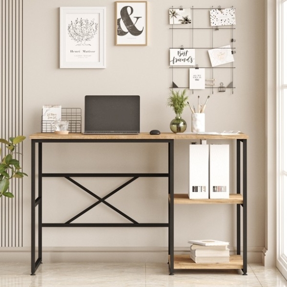 Scrivania Industrial Con Ripiani Laterali 120x60x75H Voyage DX