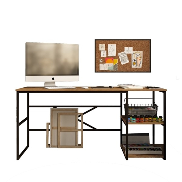 Scrivania Industrial Con Ripiani Laterali 160x60x75H Voyage DX