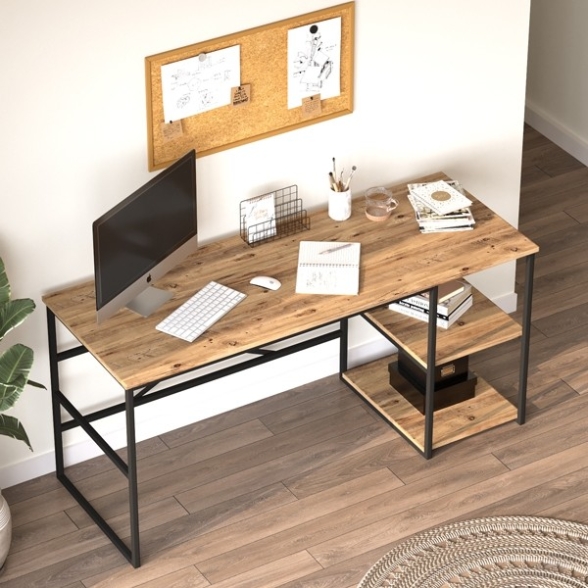 Scrivania Industrial Con Ripiani Laterali 160x60x75H Voyage DX