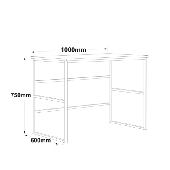Scrivania Industrial Ferro E Legno 100x60x75H Voyage