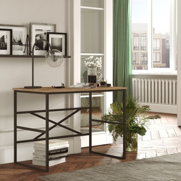Scrivania Industrial Ferro E Legno 100x60x75H Voyage
