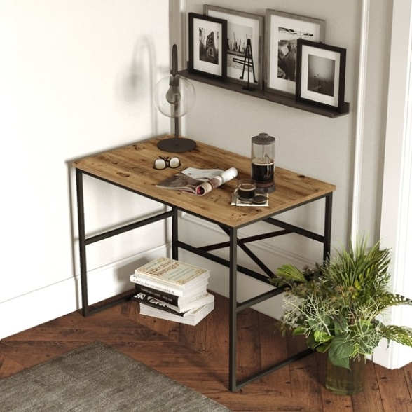 Scrivania Industrial Ferro E Legno 100x60x75H Voyage