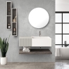 Composizione Bagno Sospesa 100 Cm Bianco E Grigio Itaca