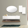 Composizione Bagno Sospesa 140 Cm Bianco Opaco Itaca
