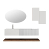 Composizione Bagno Sospesa 140 Cm Bianco Opaco Itaca