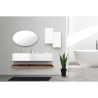 Composizione Bagno Sospesa 140 Cm Bianco Opaco Itaca