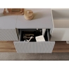 Composizione Bagno Sospesa 140 Cm Bianco E Grigio Itaca