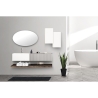 Composizione Bagno Sospesa 140 Cm Bianco E Grigio Itaca