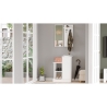 Mobile Ingresso 60 Cm Con Scarpiera Appendiabiti Specchio Cheri Bianco