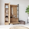Mobile Ingresso Con Scarpiera Specchio Appendiabiti 90x34x180 Fiona SX
