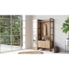 Mobile Ingresso Con Scarpiera Specchio Appendiabiti 90x34x180 Fiona SX