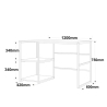 Scrivania Industrial Con Ripiani Laterali 120x60x75H Voyage Oro E Nero