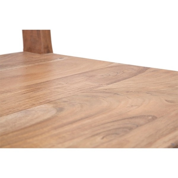 Sedia Da Pranzo In Legno Di Acacia 45x45x100 Stile Rustico Mumbai - 2PZ