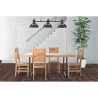 Sedia Da Pranzo In Legno Di Acacia 45x45x100 Stile Rustico Mumbai - 2PZ