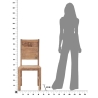 Sedia Da Pranzo In Legno Di Acacia 45x45x100 Stile Rustico Mumbai - 2PZ