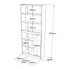 Libreria A Parete Salvaspazio Con Vani 75X25X170 Rovere E Bianco Luvio