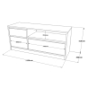 Mobile Porta Tv Da Terra 120x40x52 Bianco E Rovere Ante A Ribalta Luvio