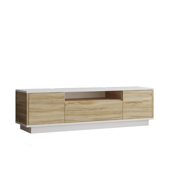 Mobile Porta Tv 140x35x39 Rovere Effetto Legno Ante A Ribalta Luvio