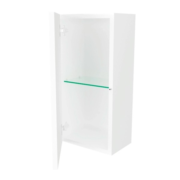 Pensile Da Bagno Rettangolare 1 Anta Reversibile 25x50 Bianco Opaco