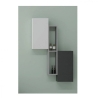 Pensile Da Bagno Rettangolare 1 Anta Reversibile 25x50 Bianco Opaco