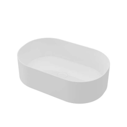 Lavabo Da appoggio Ovale In Ceramica 55x38x14 Cm Bianco Lucido