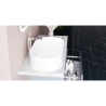 Lavabo Da appoggio Ovale In Ceramica 55x38x14 Cm Bianco Lucido