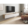 Mobile Soggiorno TV Sospeso 2 Ante 180 Cm Rovere E Bianco Kaway